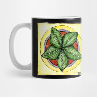 Astrophytum cactus star cacti plant watercolour illustration Mug